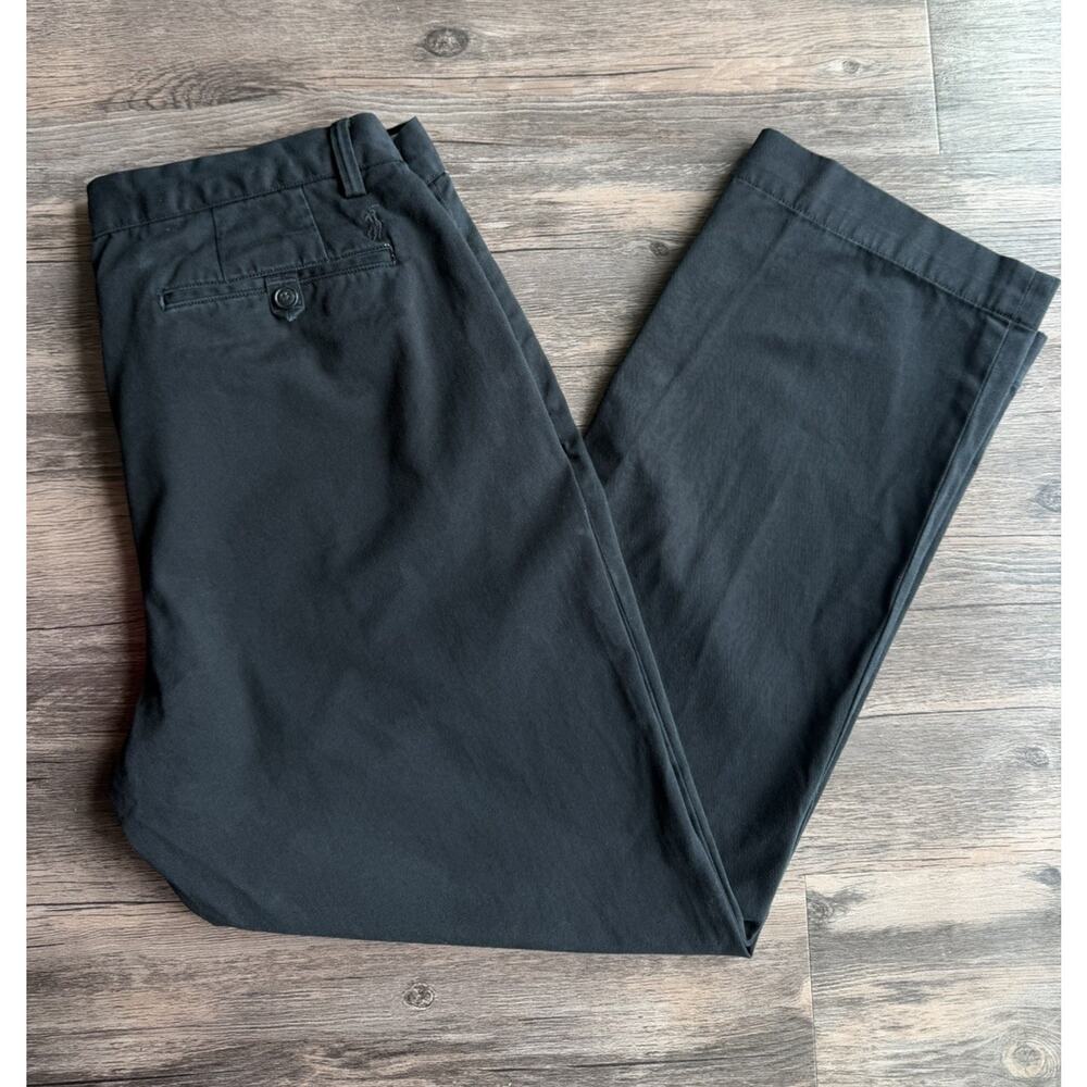 Polo Ralph Lauren Pants Men 34 x 29 Black Stretch Straight Fit Preppy Chino